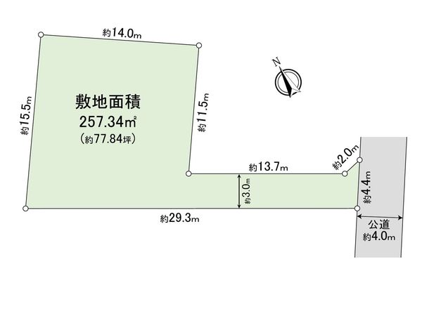藤沢市鵠沼橘2丁目 土地 区画図