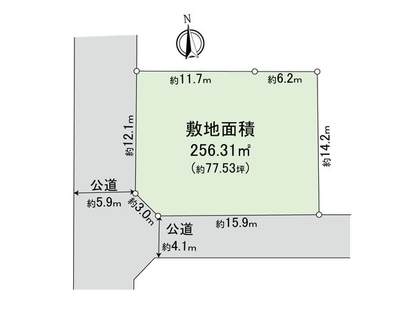 藤沢市片瀬山3丁目 土地 区画図
