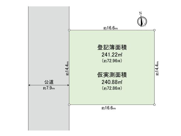 藤沢市片瀬山4丁目 土地 区画図 区画図
