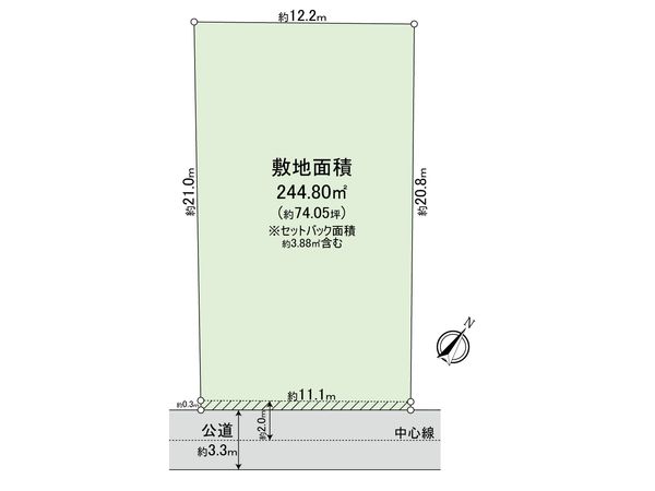 藤沢市鵠沼海岸2丁目 土地 区画図