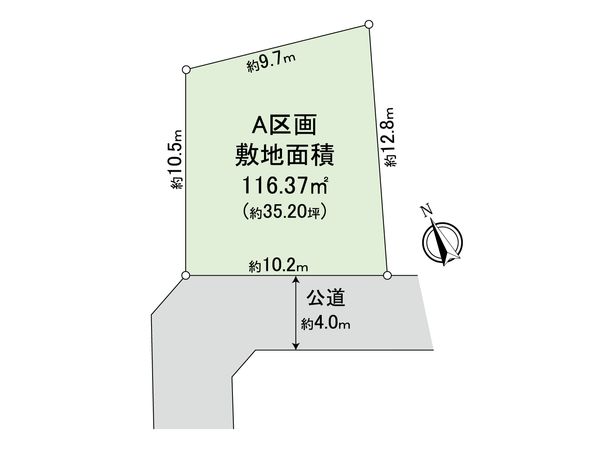 藤沢市本藤沢3丁目 土地 A区画 区画図 藤沢市本藤沢3丁目 土地 A区画 区画図
