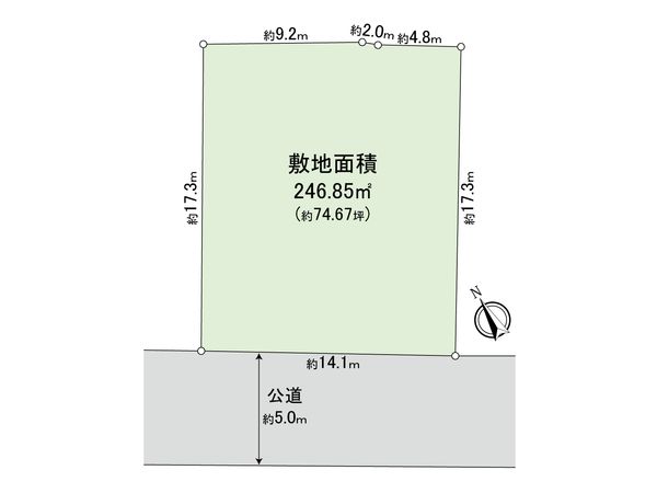 藤沢市片瀬山3丁目 土地 区画図 区画図