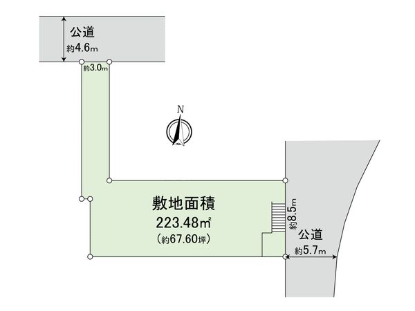 藤沢市鵠沼橘2丁目 土地 区画図 藤沢市鵠沼橘2丁目 土地 区画図