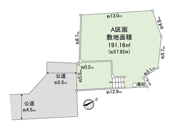 藤沢市鵠沼桜が岡1丁目 土地 A区画 区画図 藤沢市鵠沼桜が岡1丁目 土地 A区画 区画図