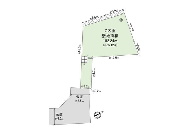 藤沢市鵠沼桜が岡1丁目 土地 C区画 区画図