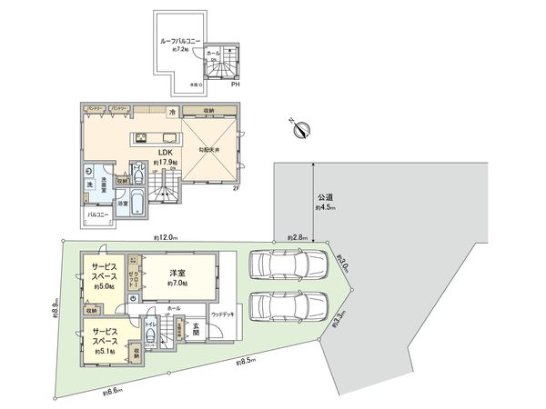 藤沢市本鵠沼5丁目 新築戸建 D号棟 間取図(平面図) 藤沢市本鵠沼5丁目 新築戸建 D号棟 間取図(平面図)