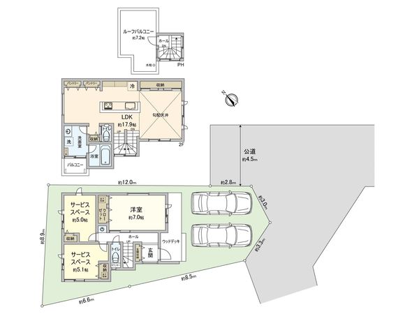 藤沢市本鵠沼5丁目 新築戸建 D号棟 間取図(平面図) 藤沢市本鵠沼5丁目 新築戸建 D号棟 間取図(平面図)