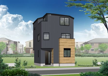藤沢市片瀬3丁目 新築戸建 1号棟 外観パース図