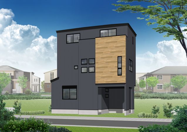 藤沢市片瀬3丁目 新築戸建 2号棟 外観パース図 藤沢市片瀬3丁目 新築戸建 2号棟 外観パース図