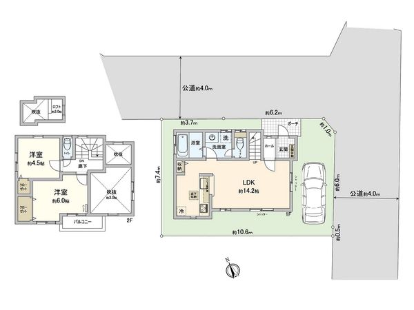 藤沢市鵠沼海岸5丁目 戸建 間取図(平面図) 藤沢市鵠沼海岸5丁目 戸建 間取図(平面図)