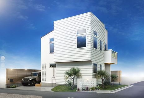 藤沢市鵠沼海岸5丁目 新築戸建 外観パース図
