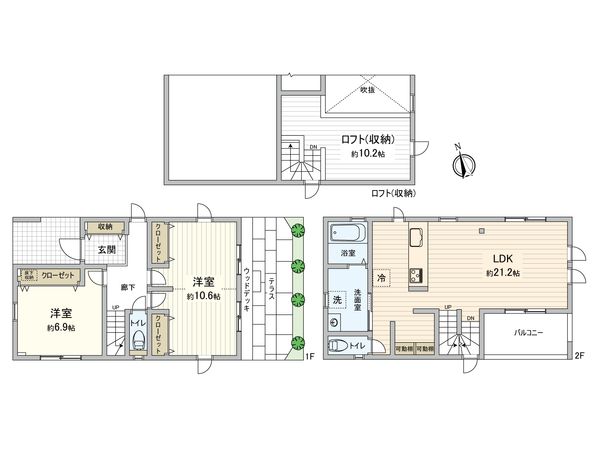 藤沢市鵠沼海岸4丁目 戸建 間取図(平面図) 藤沢市鵠沼海岸4丁目 戸建 間取図(平面図)