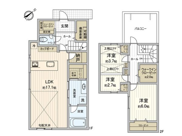 藤沢市鵠沼海岸7丁目 戸建 間取図(平面図)