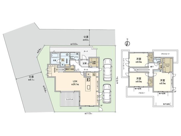 藤沢市西富2丁目 戸建 間取図(平面図) 藤沢市西富2丁目 戸建 間取図(平面図)