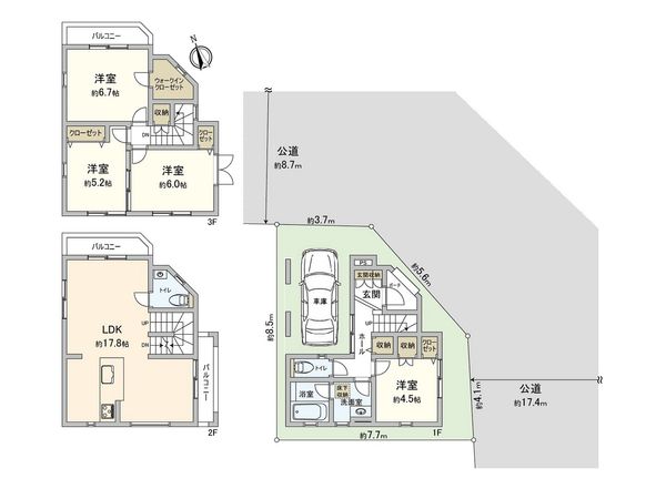 藤沢市みその台 戸建 間取図(平面図) 間取図(平面図)