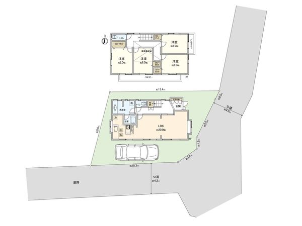 藤沢市大鋸3丁目 戸建 間取図(平面図) 間取図(平面図)