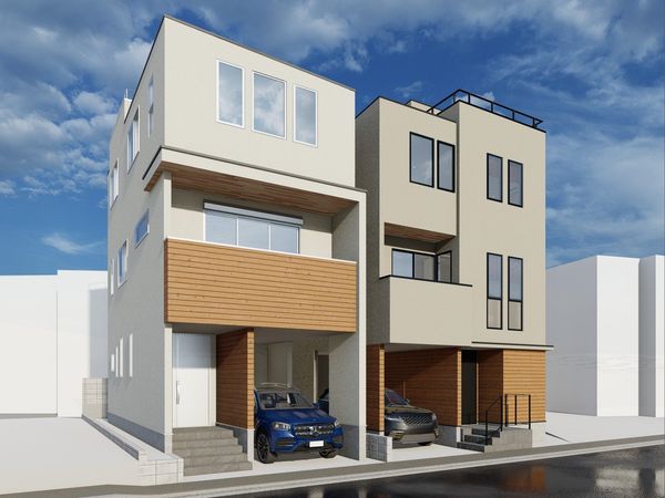 鎌倉市腰越4丁目 新築戸建 A号棟 外観パース図 鎌倉市腰越4丁目 新築戸建 A号棟 外観パース図