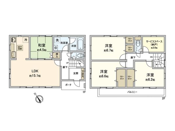 藤沢市藤沢4丁目 戸建 間取図(平面図) 藤沢市藤沢4丁目 戸建 間取図(平面図)