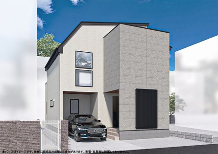 藤沢市鵠沼桜が岡1丁目 新築戸建 外観パース図