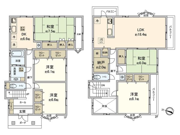 茅ヶ崎市香川4丁目 戸建 間取図(平面図) 茅ヶ崎市香川4丁目 戸建 間取図(平面図)