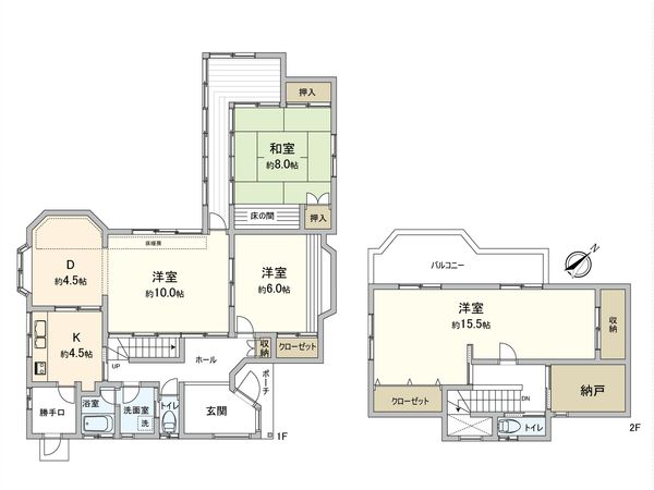 鎌倉市津 戸建 間取図(平面図) 鎌倉市津 戸建 間取図(平面図)