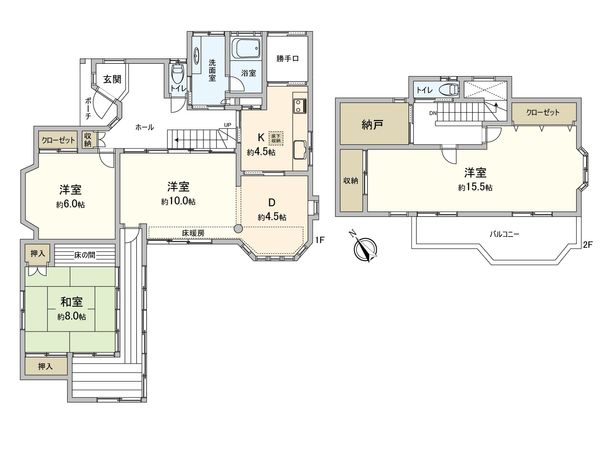 鎌倉市津 戸建 間取図(平面図) 鎌倉市津 戸建 間取図(平面図)