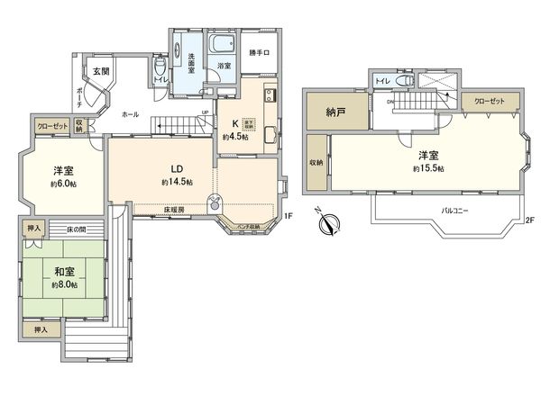 鎌倉市津 戸建 間取図(平面図)