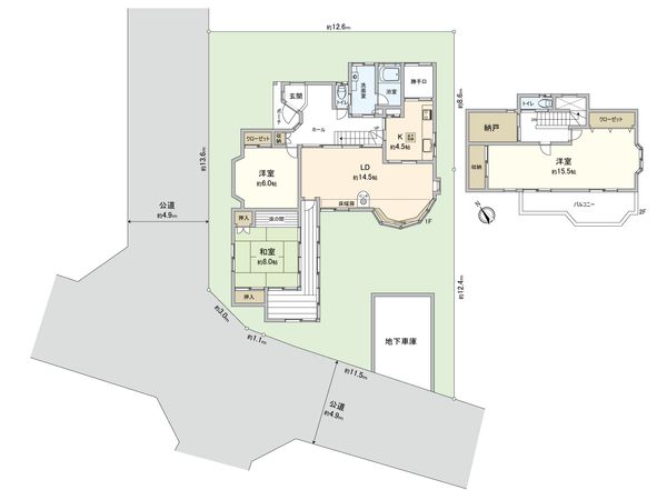 鎌倉市津 戸建 間取図(平面図)