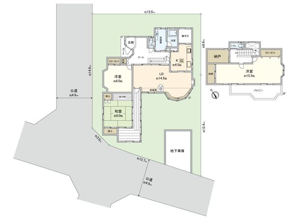 鎌倉市津 戸建 間取図(平面図)