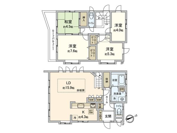 鎌倉市腰越 戸建 間取図(平面図) 間取図(平面図)