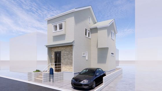 藤沢市西富2丁目 新築戸建 外観パース図