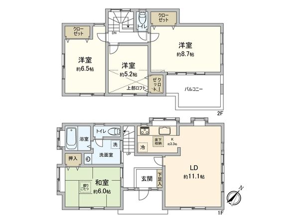 藤沢市白旗3丁目 戸建 間取図(平面図) 藤沢市白旗3丁目 戸建 間取図(平面図)