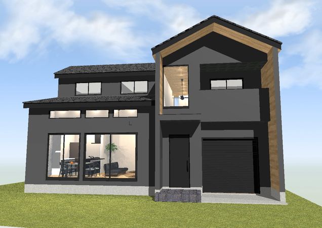 藤沢市鵠沼桜が岡1丁目 新築戸建 外観パース図 藤沢市鵠沼桜が岡1丁目 新築戸建 外観パース図