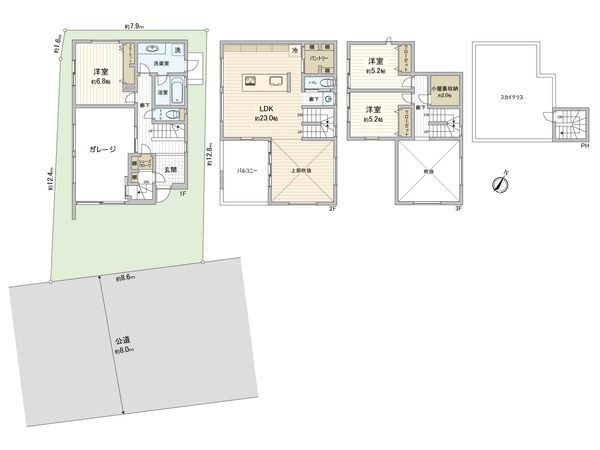 鎌倉市腰越3丁目 新築戸建 間取図(平面図)
