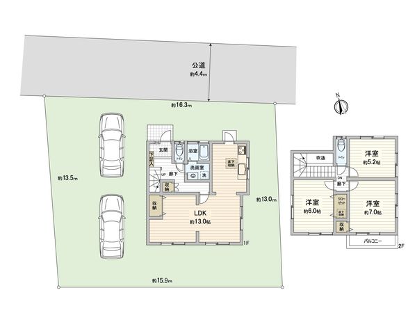 藤沢市白旗4丁目 戸建 間取図(平面図) 藤沢市白旗4丁目 戸建 間取図(平面図)