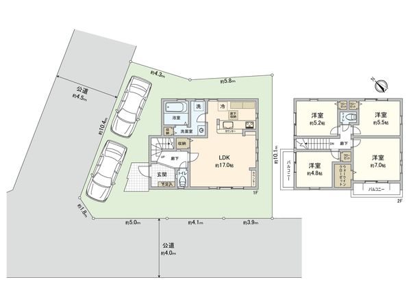 鎌倉市津西1丁目 新築戸建 1号棟 間取図(平面図)