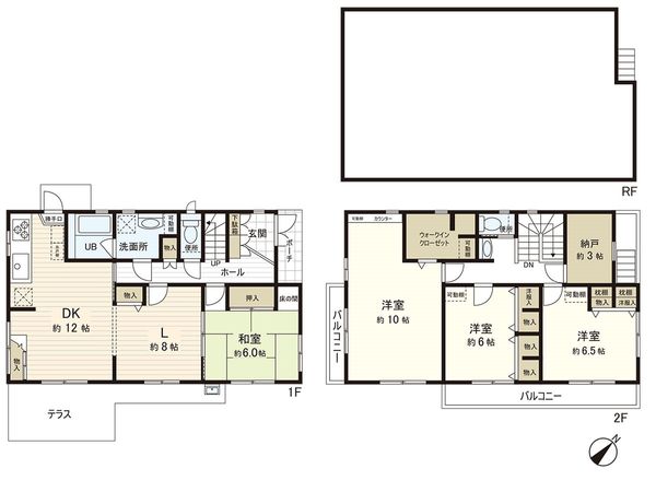 藤沢市鵠沼藤が谷2丁目 戸建 間取図(平面図) 藤沢市鵠沼藤が谷2丁目 戸建 間取図(平面図)