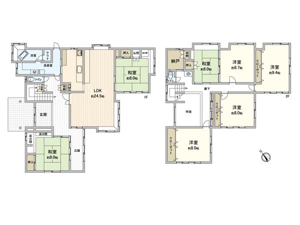 藤沢市鵠沼松が岡5丁目 戸建 間取図(平面図) 藤沢市鵠沼松が岡5丁目 戸建 間取図(平面図)