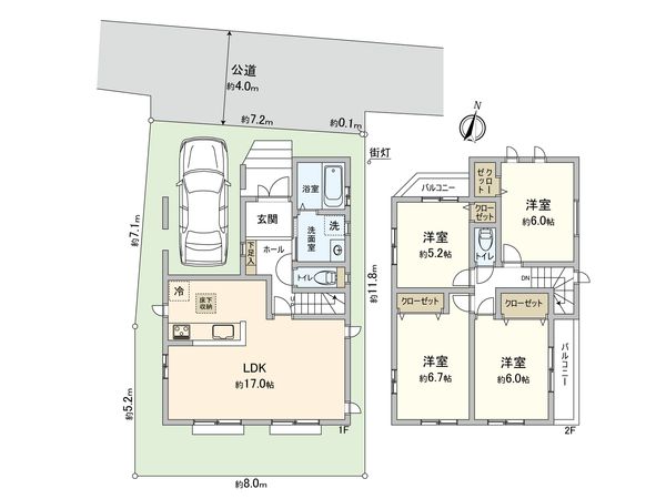 藤沢市本町4丁目 新築戸建 間取図(平面図) 藤沢市本町4丁目 新築戸建 間取図(平面図)