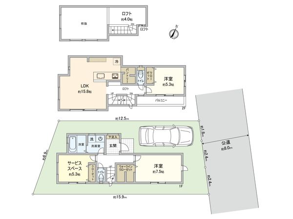 藤沢市善行2丁目 新築戸建 5号棟 間取図(平面図)