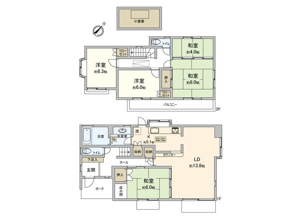 横浜市戸塚区矢部町 戸建 間取図(平面図) 横浜市戸塚区矢部町 戸建 間取図(平面図)