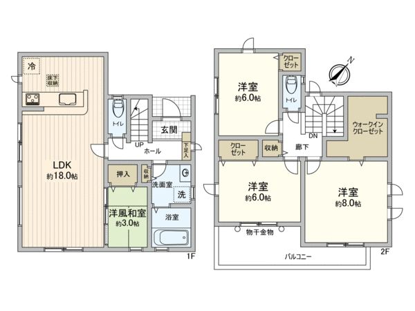 鎌倉市腰越2丁目 戸建 間取図(平面図)