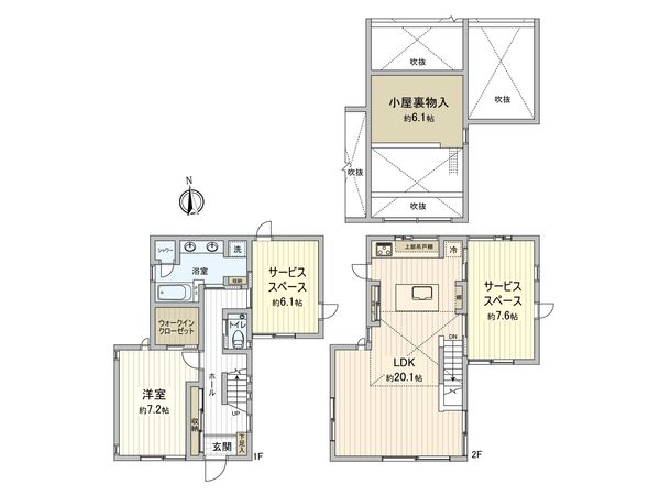 茅ヶ崎市浜竹4丁目 戸建 間取図(平面図) 茅ヶ崎市浜竹4丁目 戸建 間取図(平面図)