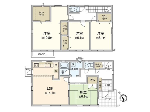 藤沢市片瀬5丁目 戸建 間取図(平面図) 藤沢市片瀬5丁目 戸建 間取図(平面図)