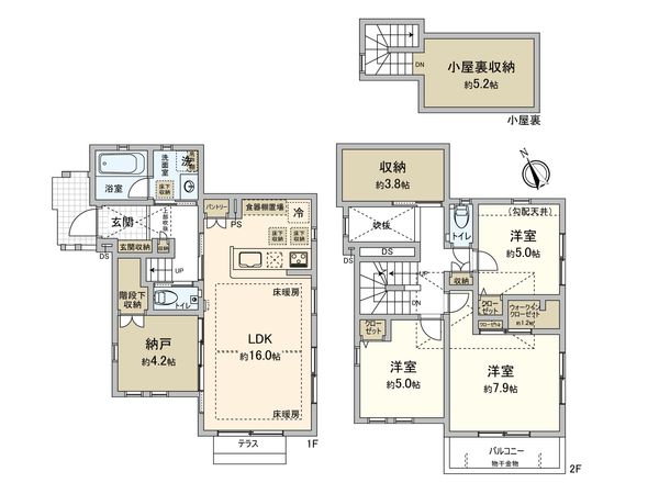 藤沢市片瀬5丁目 戸建 間取図(平面図) 藤沢市片瀬5丁目 戸建 間取図(平面図)