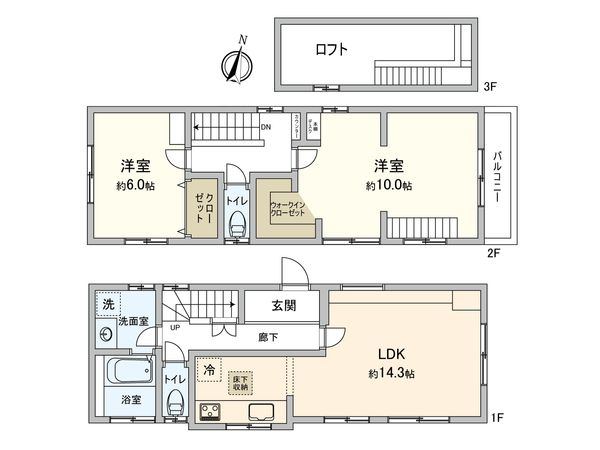 藤沢市鵠沼桜が岡1丁目 戸建 間取図(平面図) 藤沢市鵠沼桜が岡1丁目 戸建 間取図(平面図)