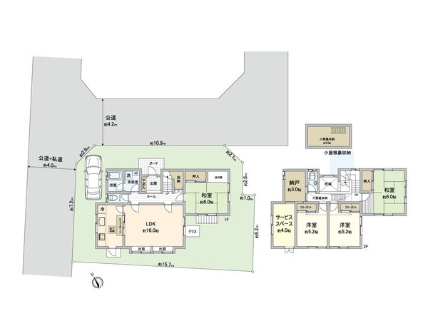 藤沢市鵠沼藤が谷1丁目 戸建 間取図(平面図) 藤沢市鵠沼藤が谷1丁目 戸建 間取図(平面図)