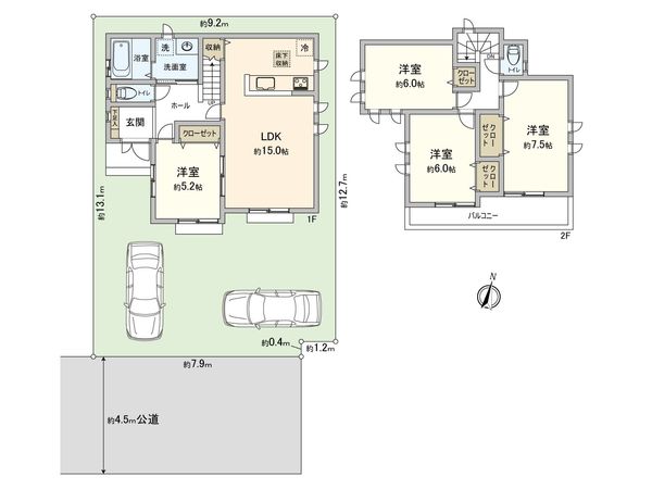 藤沢市鵠沼神明4丁目 新築戸建 D号棟 間取図(平面図) 藤沢市鵠沼神明4丁目 新築戸建 D号棟 間取図(平面図)