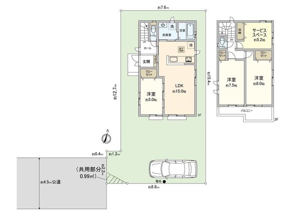 藤沢市鵠沼神明4丁目 新築戸建 E号棟 間取図(平面図) 藤沢市鵠沼神明4丁目 新築戸建 E号棟 間取図(平面図)