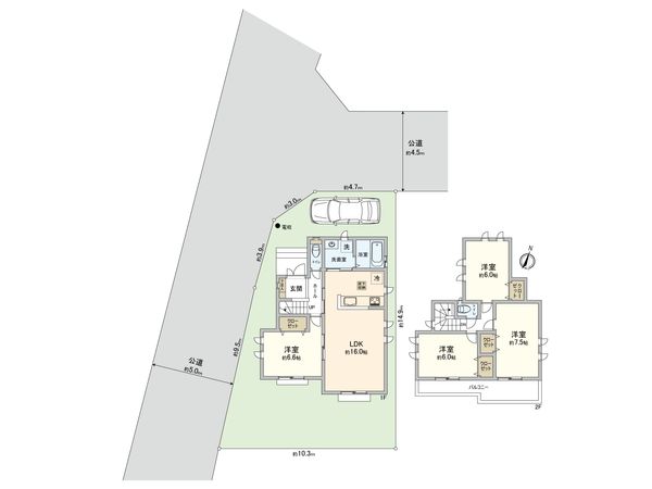 藤沢市鵠沼神明4丁目 新築戸建 F号棟 間取図(平面図) 藤沢市鵠沼神明4丁目 新築戸建 F号棟 間取図(平面図)